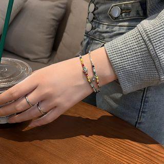 Smiley / Bear Rainbow Alloy Bracelet