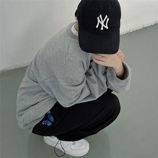 Butterfly Embroidery Jogger Pants