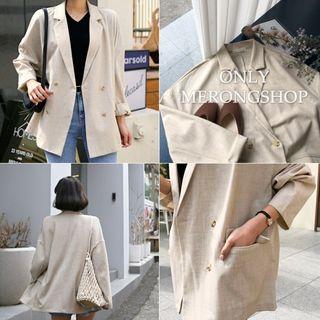 Double-breasted Drop-shoulder Blazer