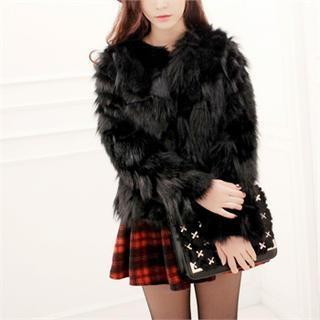 Hook And Eye Faux-fur Jacket