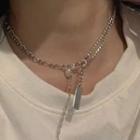 Tag Pendant Stainless Steel Choker Silver - One Size