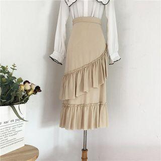 Ruffled Irregular Skirt