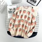 Peach Print Sweater Pink - One Size