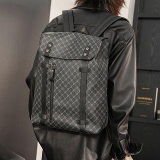Patterned Backpack Black - One Size