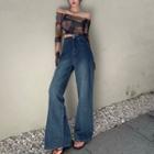Wide Leg Jeans / Long-sleeve Top