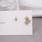 Rhinestone Star Earring 1 Pair - E2997 - As Shown In Figure - One Size
