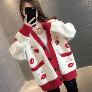 Lips Print Cardigan