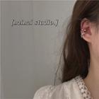 Set Of 2: Alloy Cuff Earring (various Designs) 2 Pcs - Clip On Earring - Silver - One Size