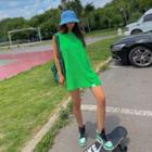 Tag-patched Towelling Tank Dress