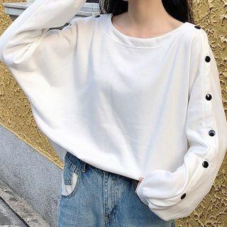 Button-accent Sweatshirt