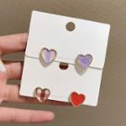 Heart Fabric Asymmetrical Earring