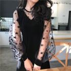 Long-sleeve Star Print A-line Mini Dress