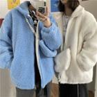Set: Fleece Zip Jacket + Crossbody Bag