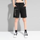 High-waist Cargo Zip Straight-cut Shorts