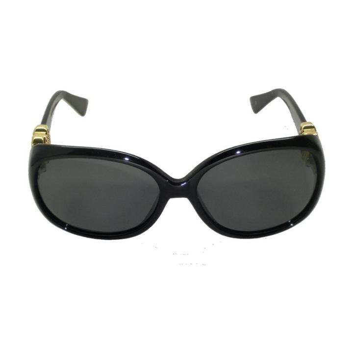 Lady Sunglasses (black Frames, Gold Logo, Smoke Gradient Lens) 1 Pc