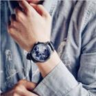 Genuine Leather Printed Strap Watch