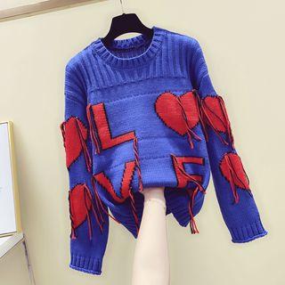 Love Embroidered Sweater