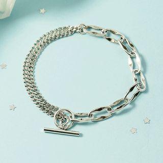 Asymmetrical Alloy Bracelet Bracelet - Silver - One Size