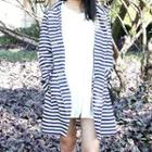 Striped Hooded Raincoat