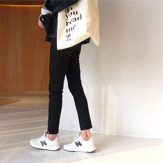 Slit-side Slim-fit Pants