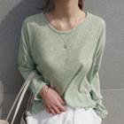 Drop-shoulder M Lange T-shirt Mint Green - One Size