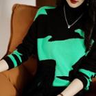 Patterned Fringed Trim Sweater