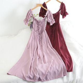 Slited Off-shoulder Sundress