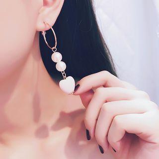 Heart Non-matching Hoop Earring