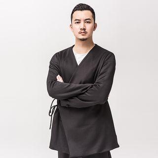 Chinese-style Collarless Cardigan