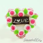 Sweet Swarovksi Love Fuchsia Heart Cake Ring