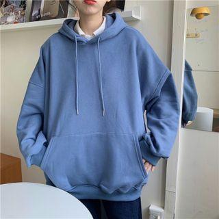 Plain Hooded Sleeve Sweatshirt
