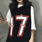 Number Sleeveless Hoodie