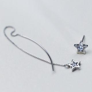 925 Sterling Sliver Rhinestone Drop Earring
