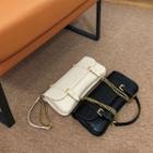 Chain Crocodile Grain Flap Shoulder Bag Off-white - One Size