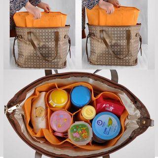 Patterned Zip Tote With Pouch