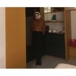 Zip-fly Long H-line Skirt