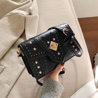 Studded Embroidered Crossbody Bag