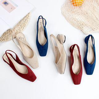 Low-heel Sling Back Sandals