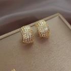 Rhinestone Shell Alloy Earring 1 Pair - Gold - One Size