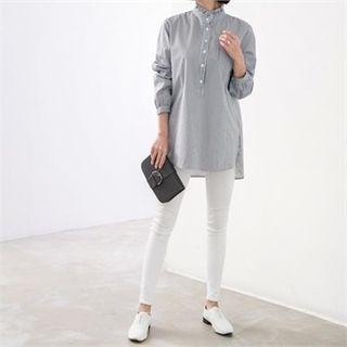 Frill-trim Pocket-front Top