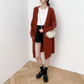 Plain Knit Oversize Cardigan