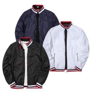 Stripe-trim Windbreaker