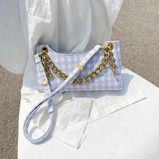 Mini Plaid Canvas Chain Shoulder Bag