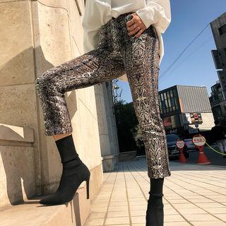Snake-skin Print Pants