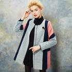 Color Block Zip Coat
