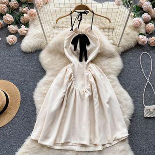 Spaghetti-strap Halter A-line Sundress