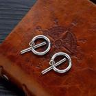 Stainless Steel Geometric Earring 543 - 1 Pair - Silver - One Size