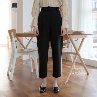 High-waist Pleated Baggy Pants