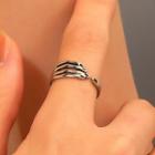 Palm Alloy Open Ring 01 - Silver - One Size