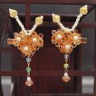 Retro Faux Pearl Hair Clip 1 Pair - L85 - Tangerine - One Size